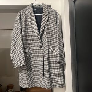 Zara Checked Herringbone Jacket